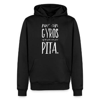 Lustiger Griechischer Spruch Griechenland Geschenk - Männer Premium Bio Hoodie - Schwarz - Vorne - Nico (187cm)