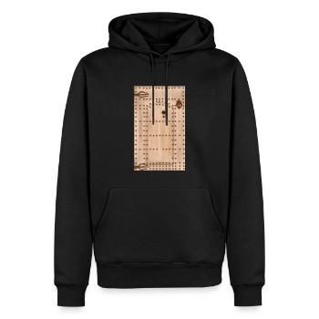 Vieille porte marocaine traditionnelle - Sweat à capuche Premium bio Homme - noir - Devant - Nico (187cm)