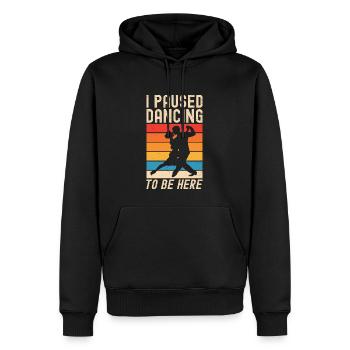 J’ai interrompu la danse de couple dansante - Sweat à capuche Premium bio Homme - noir - Devant - Nico (187cm)
