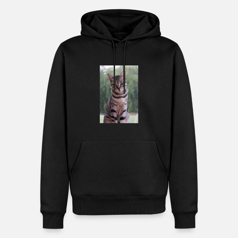 Chat chat chaton doux - Sweat à capuche Premium bio Homme - noir