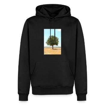 Arbre, Environnement, Nature - Sweat à capuche Premium bio Homme - noir - Devant - Nico (187cm)