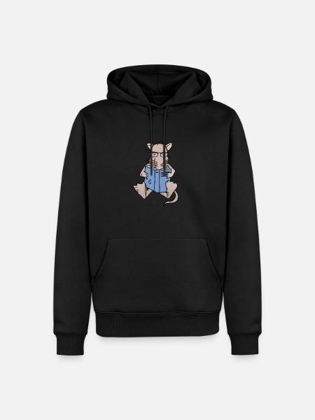 Leseratte (bookworm) - Men’s Premium Organic Hoodie - black
