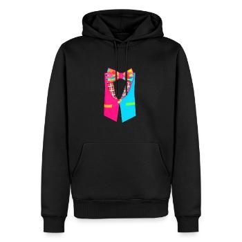 Clown,Carnival,Costume,Colorful Clown,Bow Tie - Men’s Premium Organic Hoodie - black - Front - Nico (187cm)
