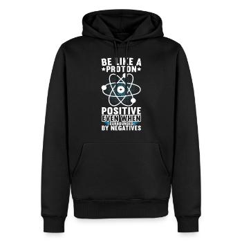 Chimie Physique Chimiste - Sweat à capuche Premium bio Homme - noir - Devant - Nico (187cm)
