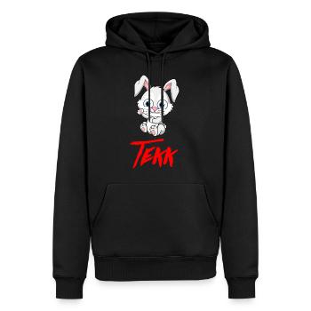 TEKK TEKKNO HARDTEKK TEKKE Süßer hase - Männer Premium Bio Hoodie - Schwarz - Vorne - Nico (187cm)