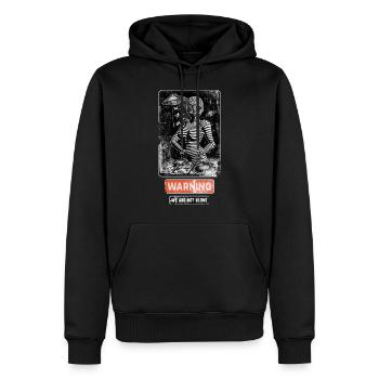 Music | Extraterrestrial woman behind the mixing desk. - Men’s Premium Organic Hoodie - black - Front - Nico (187cm)