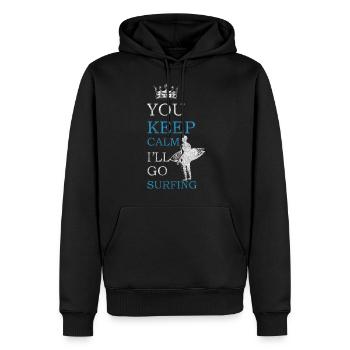 Surfer Surferboy Windsurfing Beach - Sweat à capuche Premium bio Homme - noir - Devant - Nico (187cm)