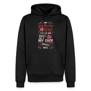 Horoscope Naissance Mois Symbole Constellation - Sweat à capuche Premium bio Homme - noir - Devant - Nico (187cm)