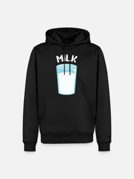 Glas Milch - Männer Premium Bio Hoodie - Schwarz