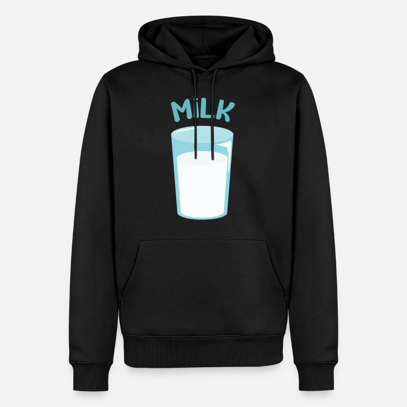 Verre de lait - Sweat à capuche Premium bio Homme - noir