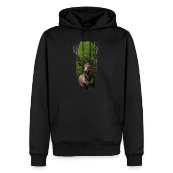 Monarque majestueux : Orignal - Sweat à capuche Premium bio Homme - noir - Devant - Nico (187cm)
