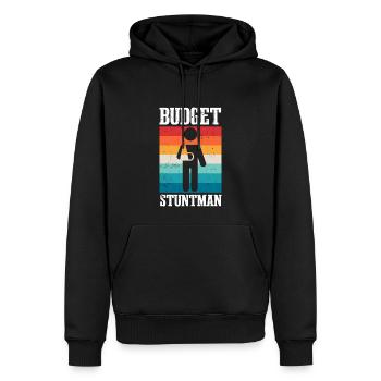 Drôle de cascadeur Bras cassé Coude Blessure au poignet - Sweat à capuche Premium bio Homme - noir - Devant - Nico (187cm)