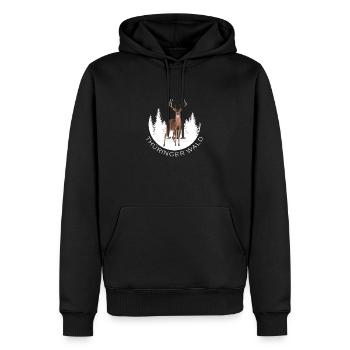Thüringer Wald - Männer Premium Bio Hoodie - Schwarz - Vorne - Nico (187cm)