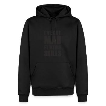 Ligoteo T-Shirt - Men’s Premium Organic Hoodie - black - Front - Nico (187cm)