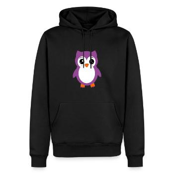 süßes kawaii Eulen T-shirt Geschenk Weihnachten - Männer Premium Bio Hoodie - Schwarz - Vorne - Nico (187cm)