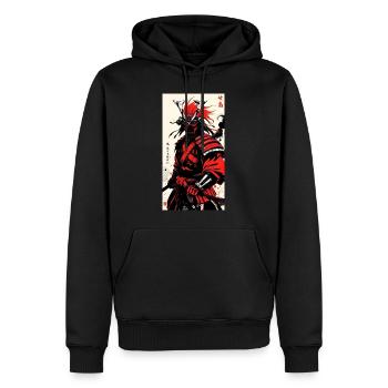 Samurai Red Dragon - Männer Premium Bio Hoodie - Schwarz - Vorne - Nico (187cm)
