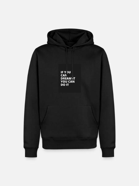 DREAM - Sweat à capuche Premium bio Homme - noir