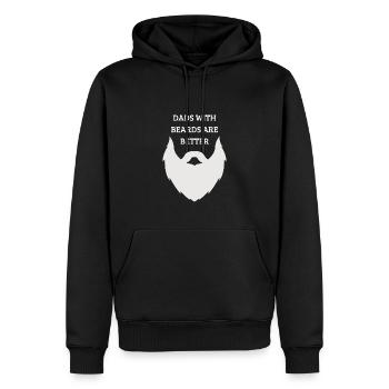 Dads with beards are better Vater Geschenk - Männer Premium Bio Hoodie - Schwarz - Vorne - Nico (187cm)