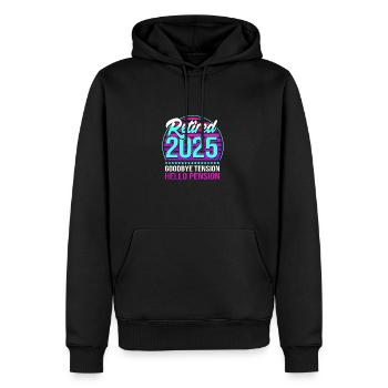 Pension 2025 Retirement 2025 Pensioner Pensioner Pensioner - Men’s Premium Organic Hoodie - black - Front - Nico (187cm)