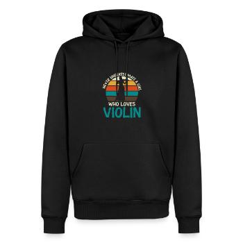 Violin Violinist Orchestra Lovers of classical music - Men’s Premium Organic Hoodie - black - Front - Nico (187cm)