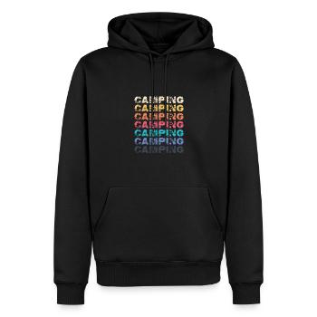Camping Feu de camp Outdoor Adventure Lover Cam - Sweat à capuche Premium bio Homme - noir - Devant - Nico (187cm)