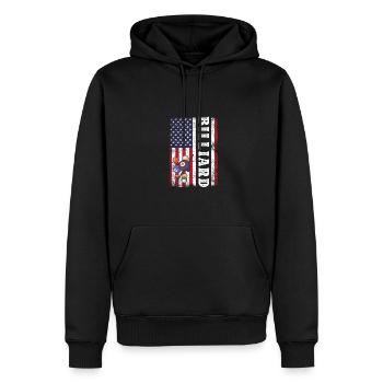 Fléchettes Drapeau américain Dartboard Bullseye Lo - Sweat à capuche Premium bio Homme - noir - Devant - Nico (187cm)
