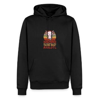 Drôle Axolotl Mignon Kawaii Animal Fun Liebhab - Sweat à capuche Premium bio Homme - noir - Devant - Nico (187cm)
