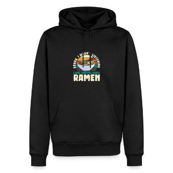 Drôle ramen Food Noodles Anime japonais - Sweat à capuche Premium bio Homme - noir - Devant - Nico (187cm)
