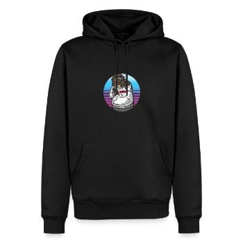 Drôle de loutre mignon animal loutre de mer amusant Liebh - Sweat à capuche Premium bio Homme - noir - Devant - Nico (187cm)