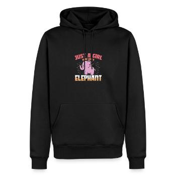 Lustiger Elefant Elefanten Zoo Tier Spaß Liebhaber - Männer Premium Bio Hoodie - Schwarz - Vorne - Nico (187cm)