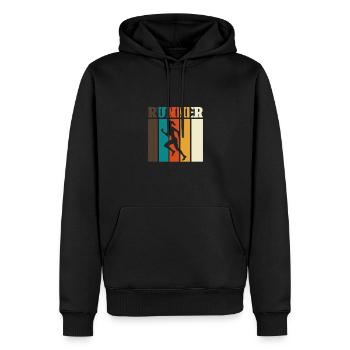 Lustiger Marathonläufer Laufen Sport Spaß Liebhabe - Männer Premium Bio Hoodie - Schwarz - Vorne - Nico (187cm)