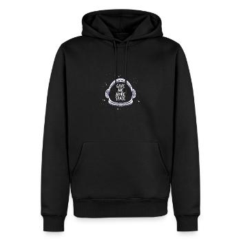 Astronaut All Lustiger Spruch Freiraum Freiheit - Männer Premium Bio Hoodie - Schwarz - Vorne - Nico (187cm)