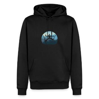 Apres Ski - Cadeau de devis pour les skieurs de sports d’hiver - Sweat à capuche Premium bio Homme - noir - Devant - Nico (187cm)