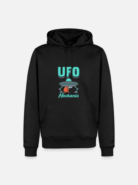 UFO-Mechaniker - Männer Premium Bio Hoodie - Schwarz