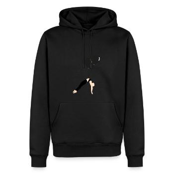 Balloon - Sweat à capuche Premium bio Homme - noir - Devant - Nico (187cm)