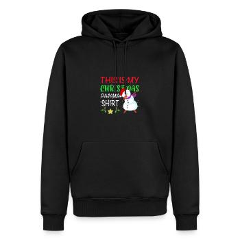 This Is My Christmas Pajama Shirt - Männer Premium Bio Hoodie - Schwarz - Vorne - Nico (187cm)