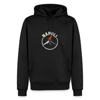 Napoli - Naples lettering with Vesuvius - Men’s Premium Organic Hoodie - black - Front - Nico (187cm)