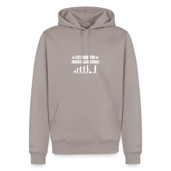 Junggesellenabschied - Männer Premium Bio Hoodie - Taupe - Vorne - Nico (187cm)