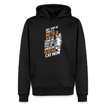 Katze American Bobtail Geschenk - Männer Premium Bio Hoodie - Schwarz - Vorne - Nico (187cm)