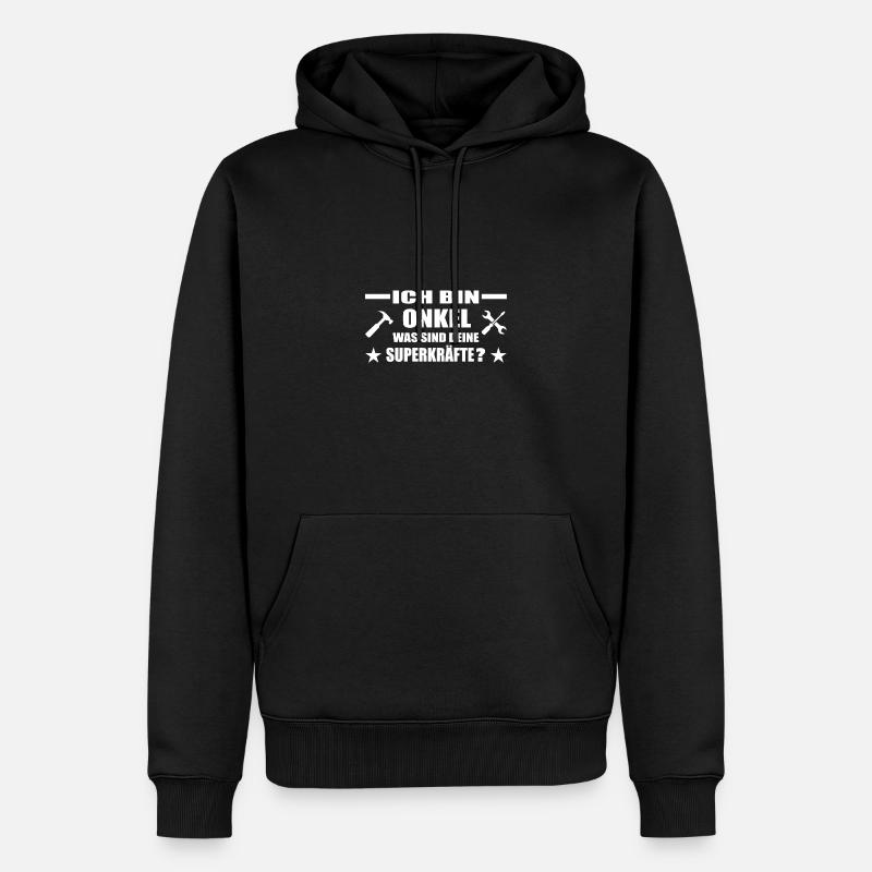 Onkel - Männer Premium Bio Hoodie - Schwarz