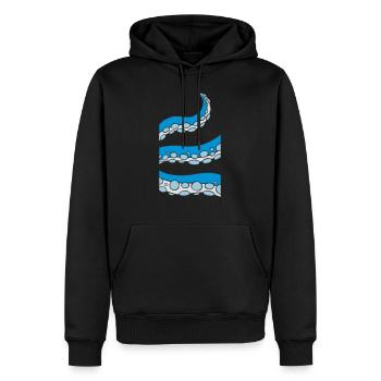 Tentacule de calmar - Sweat à capuche Premium bio Homme - noir - Devant - Nico (187cm)