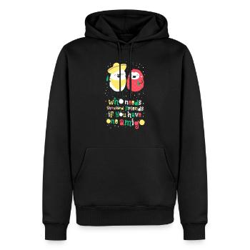Amigos - beste Freunde - Männer Premium Bio Hoodie - Schwarz - Vorne - Nico (187cm)
