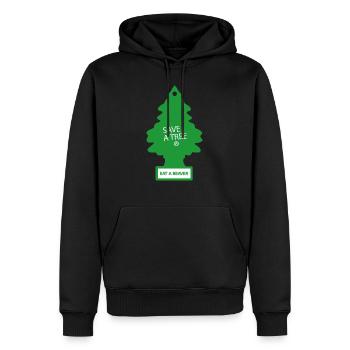 Speichern Sie einen Baum - Männer Premium Bio Hoodie - Schwarz - Vorne - Nico (187cm)