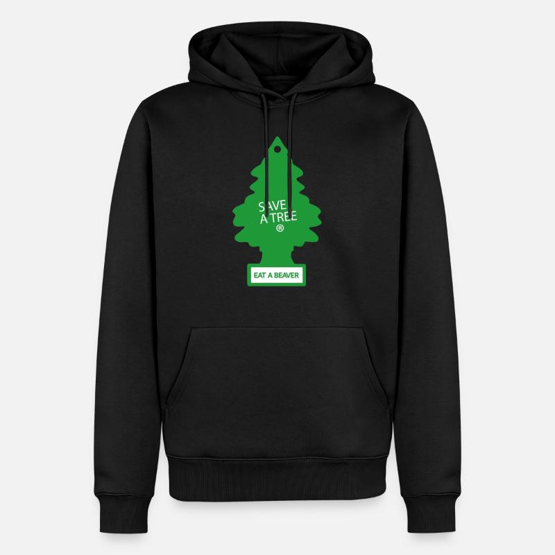 Speichern Sie einen Baum - Männer Premium Bio Hoodie - Schwarz