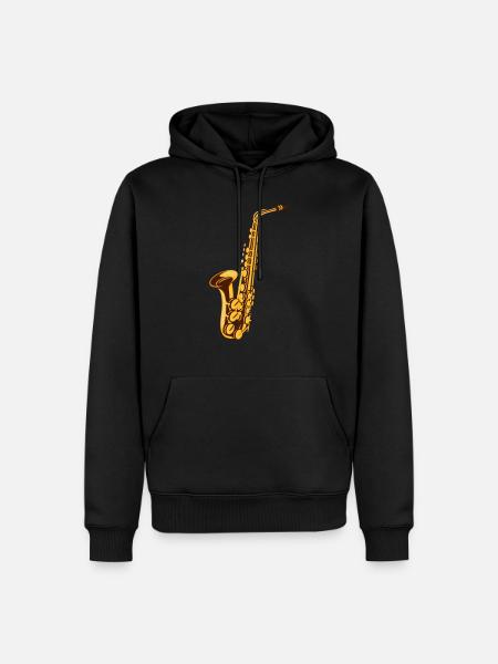 Saxophone - Men’s Premium Organic Hoodie - black