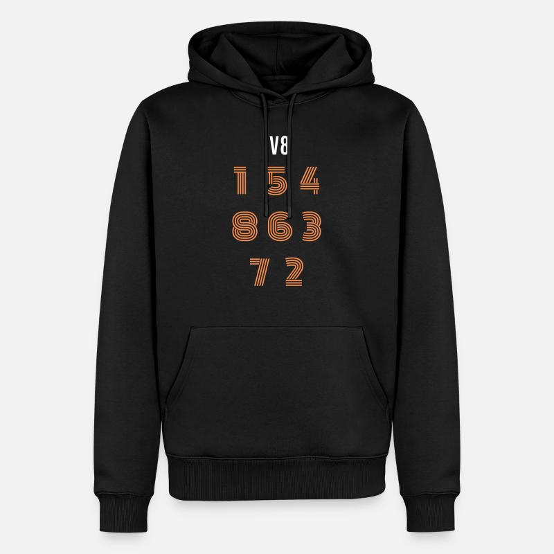 V8 engine ignition sequence - Men’s Premium Organic Hoodie - black