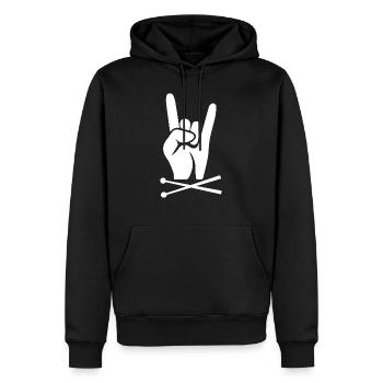 Rock and Roll Rock Music - Männer Premium Bio Hoodie - Schwarz - Vorne - Nico (187cm)