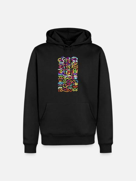 Abstract totem - Men’s Premium Organic Hoodie - black