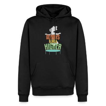 Always Higher Trampoline Trampolining - Men’s Premium Organic Hoodie - black - Front - Nico (187cm)