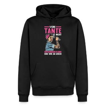 Patinntante Reparieren Mechaniker Garage Handwerke - Männer Premium Bio Hoodie - Schwarz - Vorne - Nico (187cm)